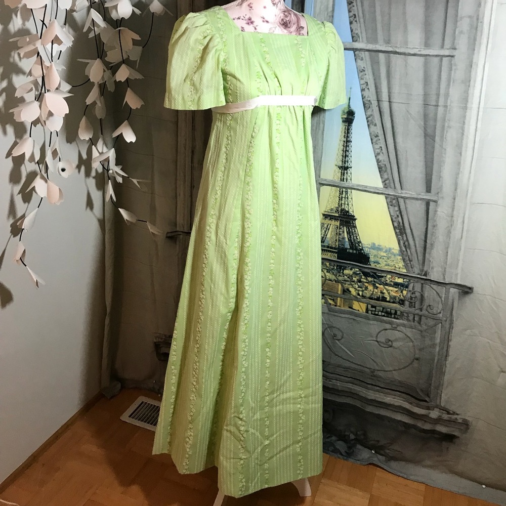 Vintage Green Prairie Dress